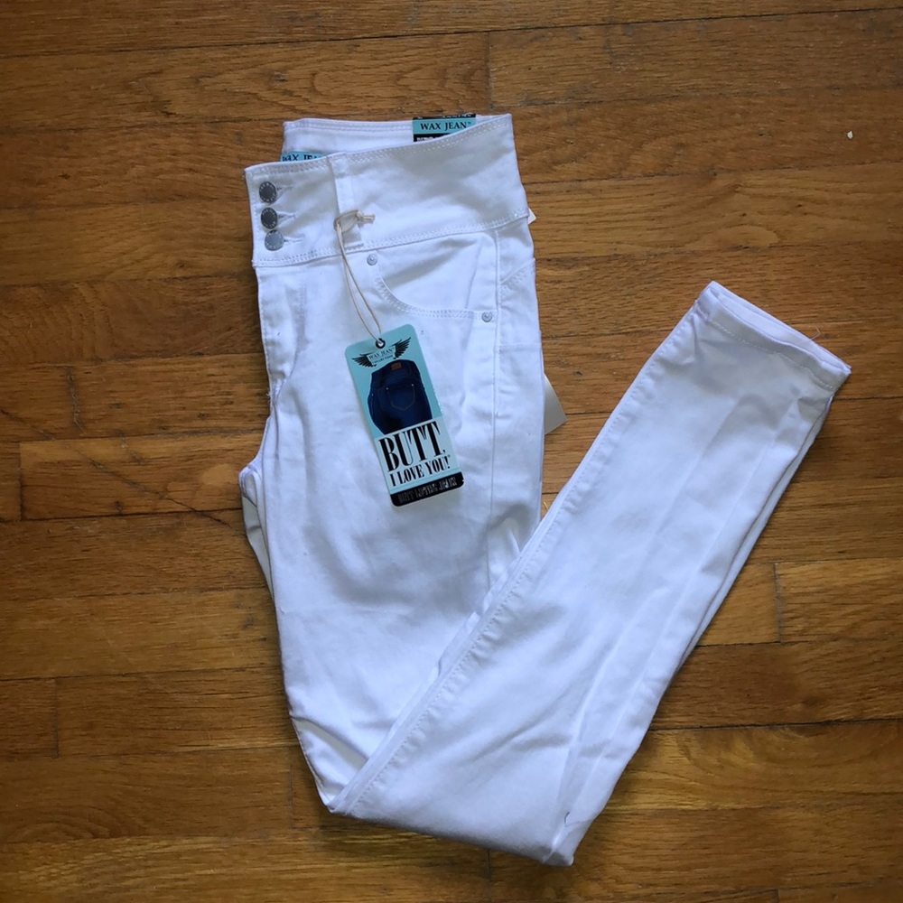 Wax white jeans